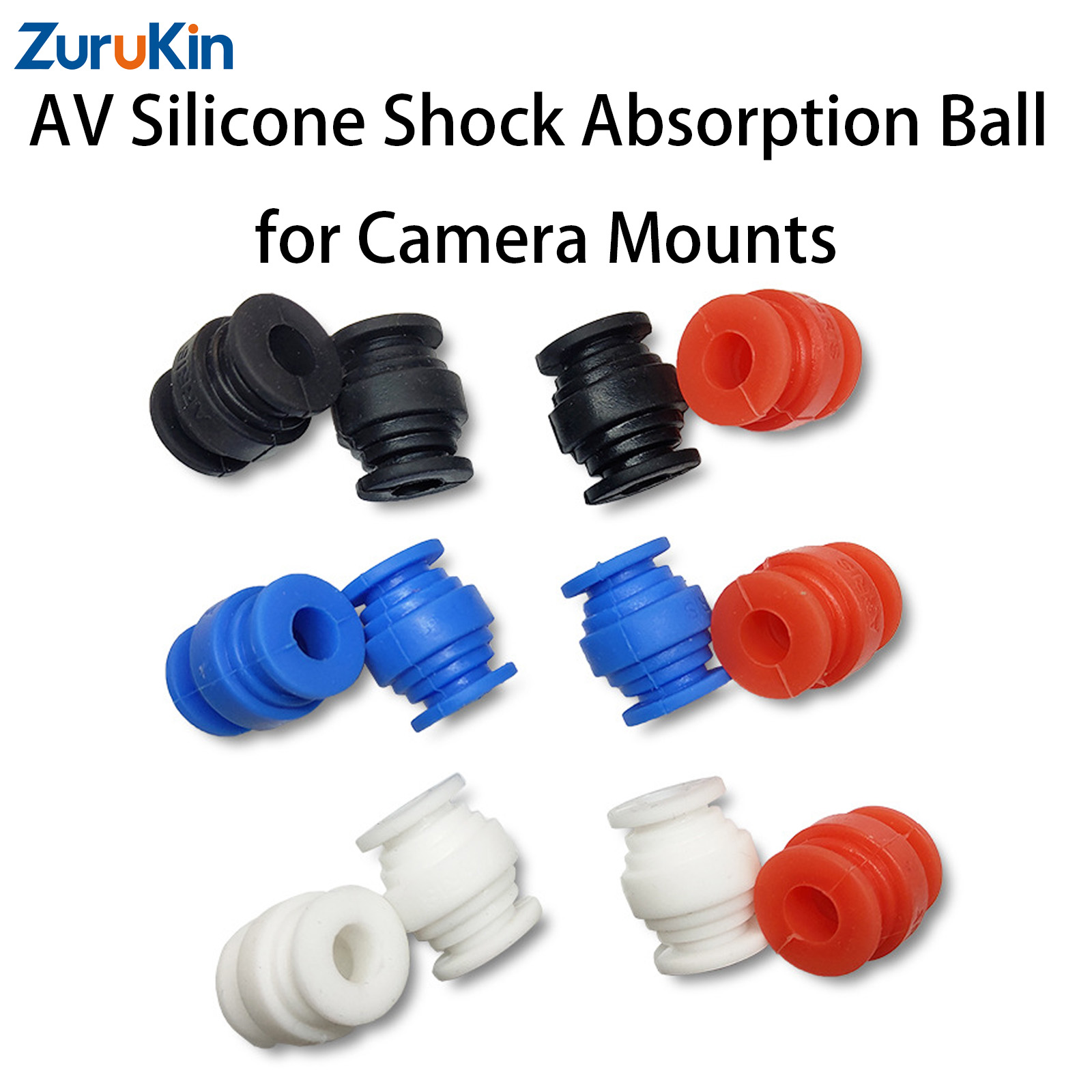 Drone Gimbal Mount - ลูกยางซิลิโคนกันกระแทก 12 ชิ้น สำหรับตัวควบคุมการบิน กล้องติดโดรน ตัวยึดกล้อง