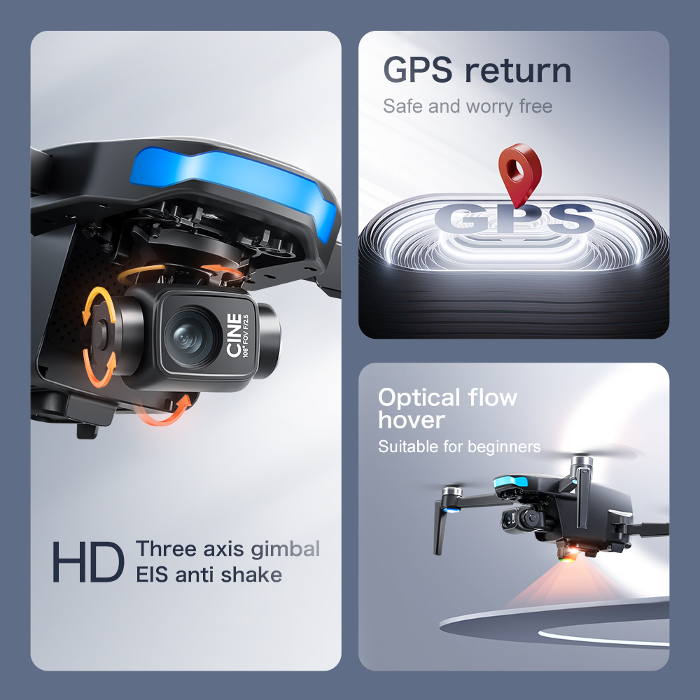 โดรน GPS รุ่น S-X1 ดั้งเดิม กล - Drone Gimbal 3 Axis บทวิจารณ์และราคา